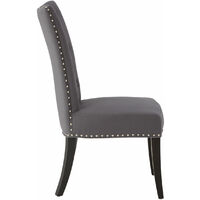 Premier Housewares Regents Park Grey Cotton/Linen Dining Chair