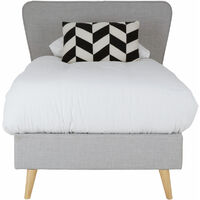 Premier Housewares Scandinavian Light Grey Single Bed