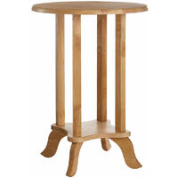 Premier Housewares Small Side Table Wooden Table Telephone Tables Living Room Corner Table Round Side Table 37 cm and height 54 cm