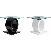 Premier Housewares Halo O Shaped Side Table with Black Base