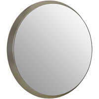 Premier Housewares Wall Mirror Bathroom / Bedroom / Hallway Wall Mounted Small Silver Mirrors / Round Minimalistic Mirrors For Living Room 4 x 44 x 44