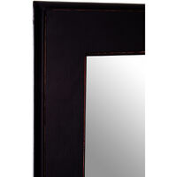 Premier Housewares Wall Mirror Bathroom / Bedroom / Hallway Wall Mounted Mirrors Subtle Grain Wall Mirror With Black Finish / Glass Mirrors For Living Room 2 x 90 x 60