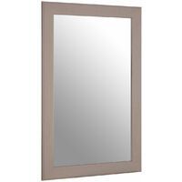 Premier Housewares Wall Mirror Bathroom / Bedroom / Hallway Wall Mounted Mirrors Grain Pattern Wall Mirror With Grey Finish / Glass Mirrors For Living Room 2 x 90 x