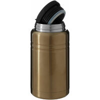 Premier Housewares Stainless Steel/ Gold Food Flask/ Thermos With a Folding Stainless Steel Spoon/ Generous Capacity of 750 ml/ Dimensions are 10 x 20 x 10