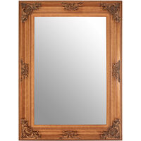 Premier Housewares Rectangular Wall Mirror/ Classic Mirrors For Bathroom / Bedroom / Garden Walls Fancy Wall Mounted Mirrors For Hallway With Gold Finish W84 X D7 X H113cm.