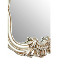 Premier Housewares Wall Mirror / Mirrors For Garden / Bathroom / Living Room With Carving Decorative Frame / Champagne Finish Wall Mounted Mirrors W75 X D9 X H102cm.
