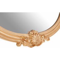 Premier Housewares Gold Frame Wall Mirror For Bedroom / Hallway / Living Room Luxurious and Fancy Antiquated Look w87 x d6.5 x h102cm