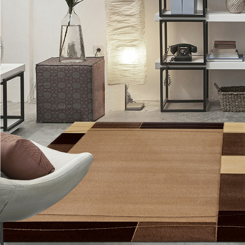 Teppich Modern Klassiker für Wohnzimmer Kurzflor dich gewebt mit