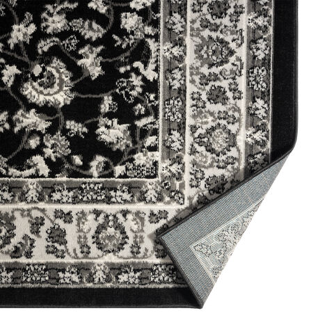 Orient Teppich grau schwarz klassisch dicht gewebt mit Ornament