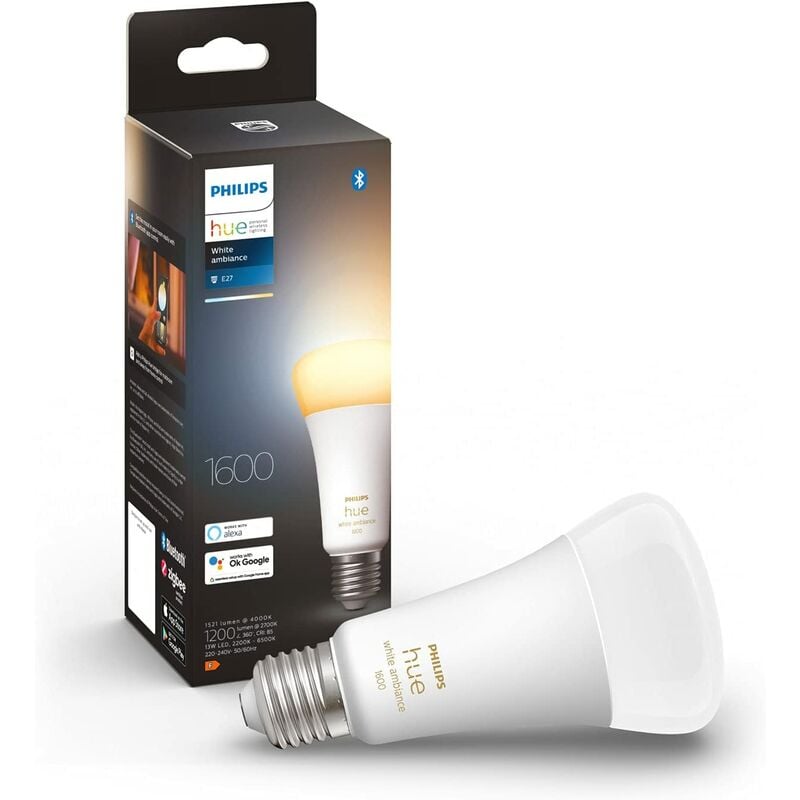 WiZ ampoule LED Connectée Vintage Globe E27, Nuances de Blanc, équivalent  50W, 640 lumen, fonctionne avec Alexa, Google Assistant et Apple HomeKit