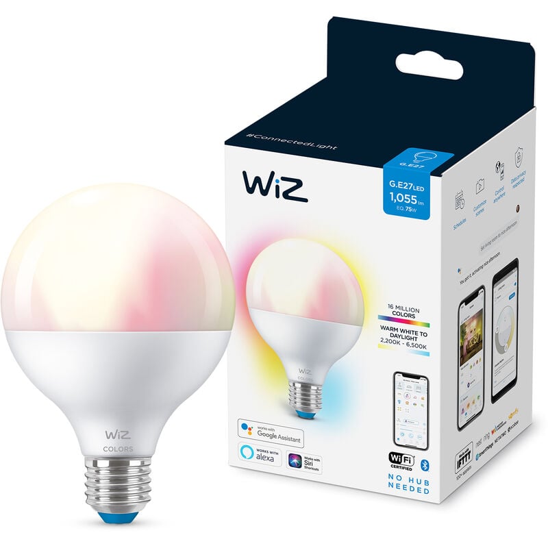 WiZ ampoule LED Connectée Wi-Fi E14 à intensité variable, Blanc Chaud,  équivalent 40W, 470 lumen, fonctionne avec Alexa, Google Assistant et Apple