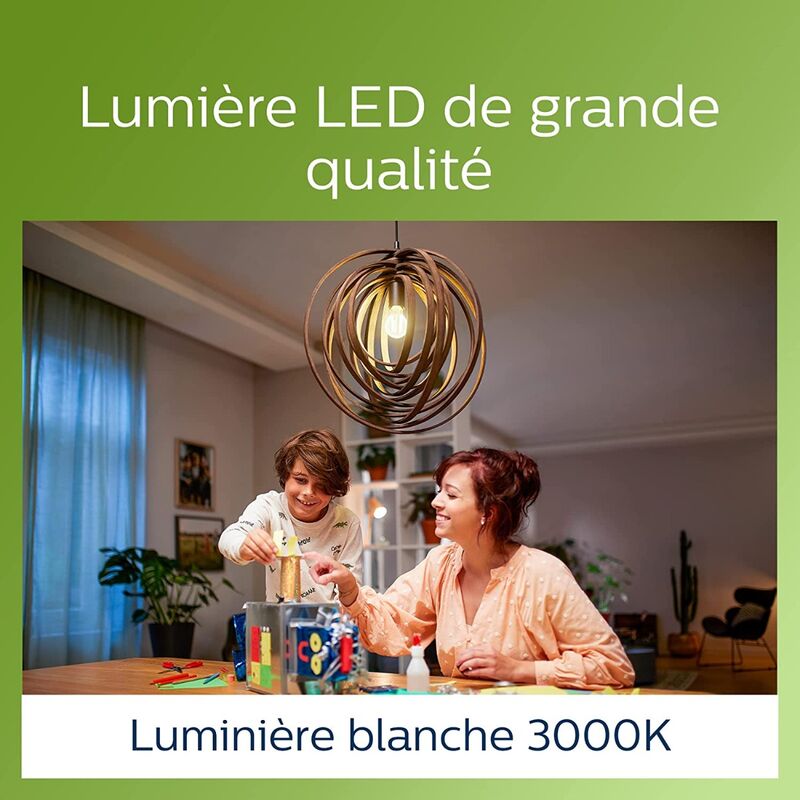 Ampoule led E27, 40W, blanc chaud, Classe énergétique A ultra