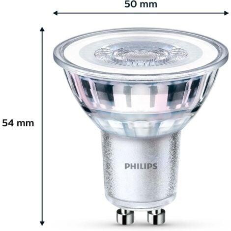 Philips, pack de 6 ampoules LED GU10, 50W, blanc froid non dimmable