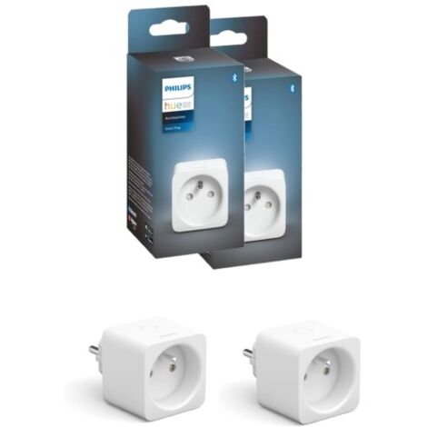 Lot de 2 prises connectées Zigbee – Contrôle vocal – Compatible avec Philips Hue – Transformez vos lampes en éclairage intelligent