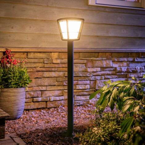 Philips Hue White & Color Ambiance ECONIC, lot de 2 Potelets extérieurs, Noirs