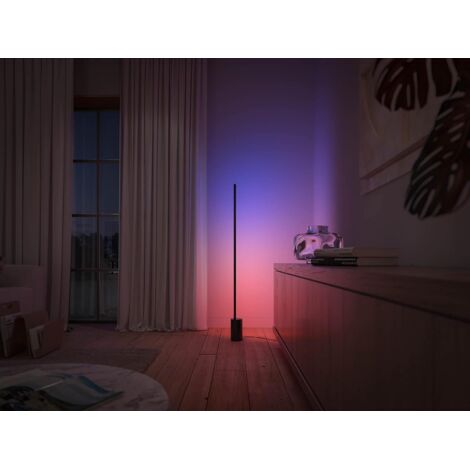 Philips Hue – Lampe à poser gradient Signe noire – Technologie de gradient de couleurs – Éclairage personnalisable – Pour intérieur moderne