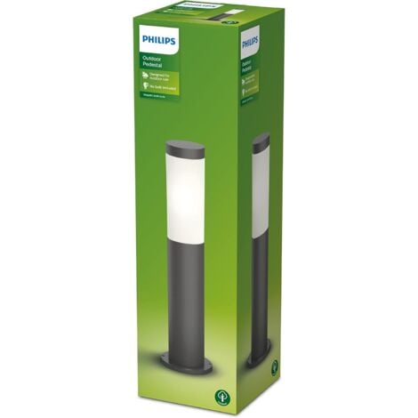 Lot de 2 bornes d'éclairage extérieur Philips Utrecht 20W E27 – Anthracite, IP44