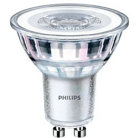 Lot de 4 ampoules LED Philips Spot GU10 4,6W (équivalent 50W) – Lumière blanche chaude 2700K