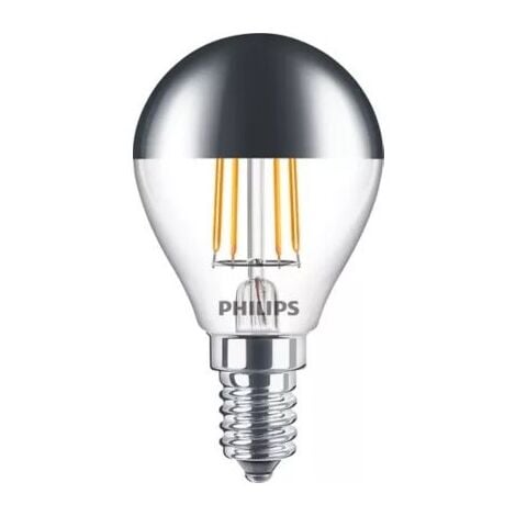 Pack de 6 ampoules LED Philips Classic Filament P45 E14 4W (équivalent 35W) – Lumière blanche chaude 2700K
