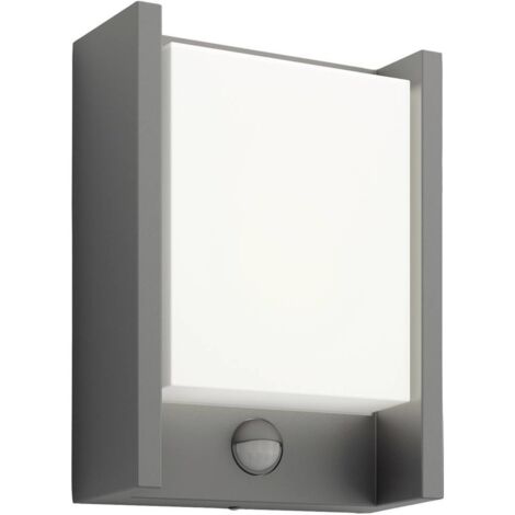Philips – Applique murale solaire 3,8W – Lumière blanc chaud 2700K – Détecteur de mouvement – Résistante aux intempéries IP44 – Aluminium anthracite