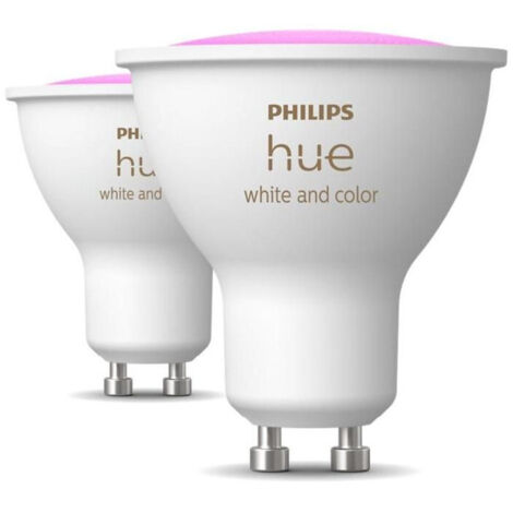 Philips – Ampoule connectée GU10 2x4,2W 2000-6500K – Luminosité ajustable 400lm – Compatible assistants vocaux – 22981500 (1/5)