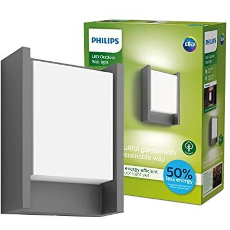 Philips applique extérieure Arbour, ultra efficient Classe energétique A, 3000 kelvin, 800 lumen, anthracite (1/3)