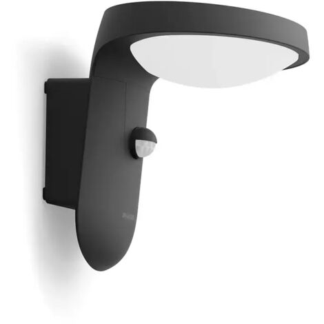 Philips – Applique solaire extérieure LED 1.2 W anthracite – Détecteur de mouvement – IP44 – Lumière blanc chaud 3000 K – Flux lumineux 255 lm - V509703 (1/9)