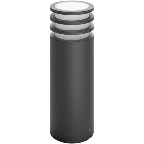 Philips Hue – Borne extérieure 1x9.5W anthracite – Compatible Alexa, Google Assistant, Apple Homekit – Éclairage moderne pour espaces extérieurs