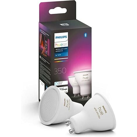 Philips Hue White and Color Ambiance, ampoule LED connectée E27, Equivalent  75W, 1100 lumen, compatible Bluetooth, fonctionne avec Alexa, Google