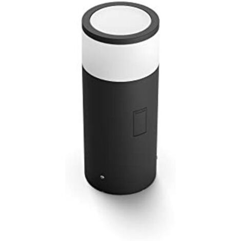 Borne d'extérieur LED 8W multicolore – Indice de protection IP65 – Aluminium noir – Hauteur 25,2 cm – Compatible avec Philips Hue (1/5)