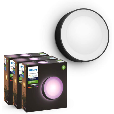 Philips Hue WACA wall lantern black 1x15W (Triple Pack)