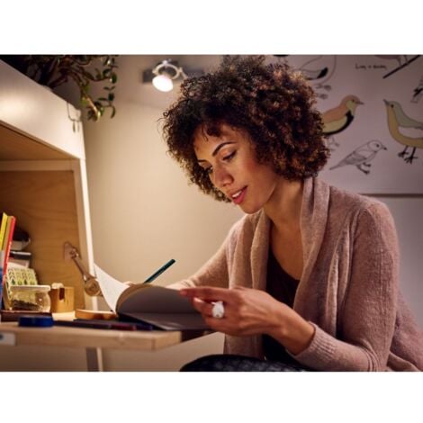 Philips ampoule LED Spot GU10 50W Blanc Chaud  Compatible Variateur, Verre, Lot de 6 929002306876