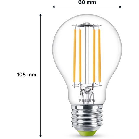 Ampoule LED blanche A60 ultra efficace 4W - 60W Philips