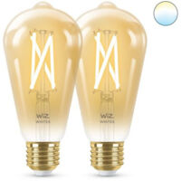 WiZ Lampe LED 2 filaments ambres ST64 E27