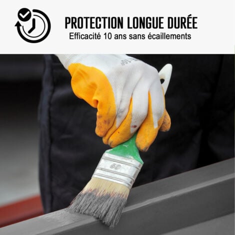 Peinture métal et fer pour portail, grille, garde-corps : ARCALAQUE 101 - 0.5 L Rouge Brun - Ral 3011 - ARCANE INDUSTRIES