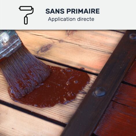 Peinture volet bois extérieur couleur - 2.5 L Rouge basque - Proche RAL 3011 - ARCANE INDUSTRIES