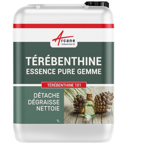 Essence de térébenthine, pure gemme pour bois - 1 L - ARCANE INDUSTRIES