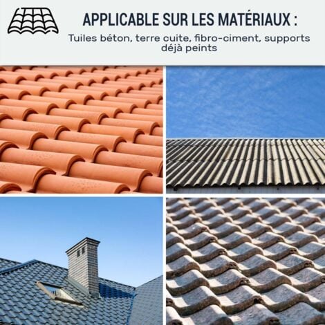 Peinture toiture, tuile, ciment et terre cuite - 10 L Brun Orangé - RAL 8023 - ARCANE INDUSTRIES