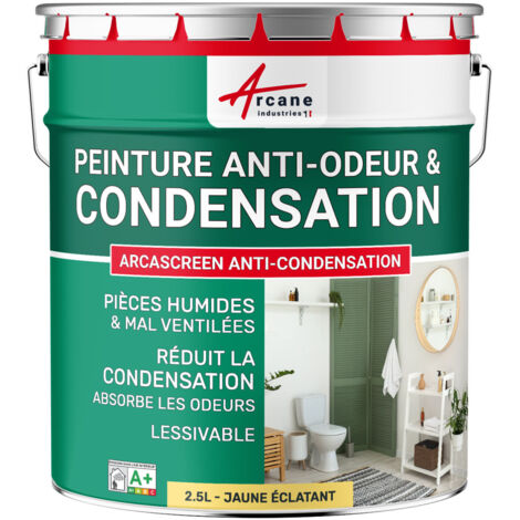 Peinture anti condensation, anti odeur, moisissure - 2.5 L Jaune éclatant RAL 095 90 50 - ARCANE INDUSTRIES