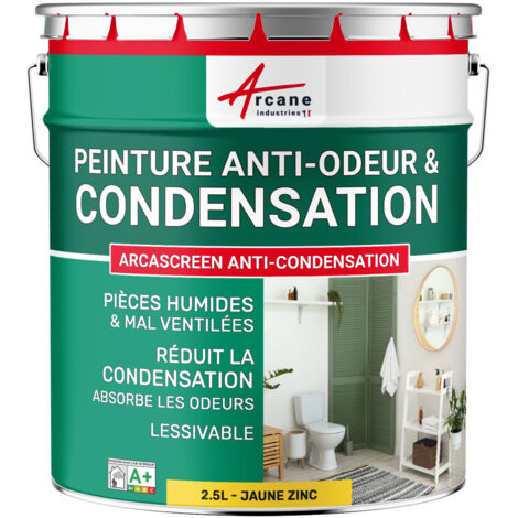 Peinture anti condensation, anti odeur, moisissure - 2.5 L Jaune Zinc - RAL 1018 - ARCANE INDUSTRIES