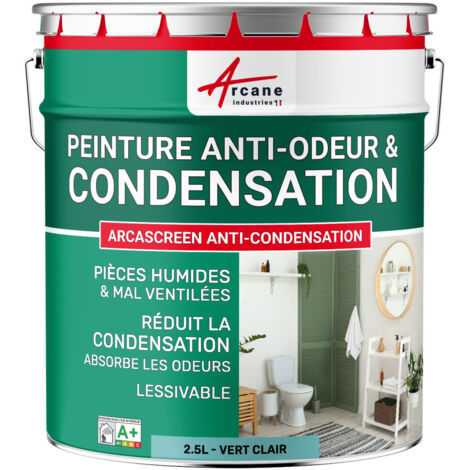 Peinture anti condensation, anti odeur, moisissure - 2.5 L Vert clair - RAL 6027 - ARCANE INDUSTRIES