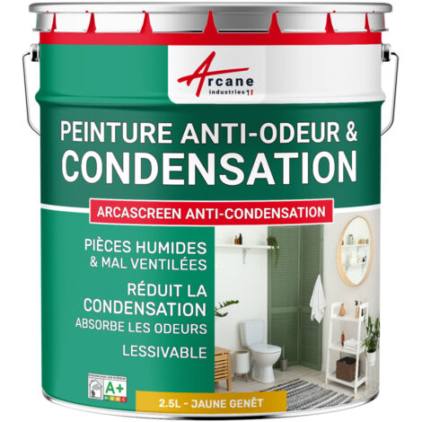 Peinture anti condensation, anti odeur, moisissure - 2.5 L Jaune Genêt - RAL 1032 - ARCANE INDUSTRIES (1/5)