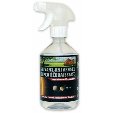 Nettoyage goudron huile graisse encre peinture résine diluable à l'eau solvant universel - SOLVANT UNIVERSEL SUPER DÉGRAISSANT - ARCANE INDUSTRIES - Transparente - Liquide - 0.5 L