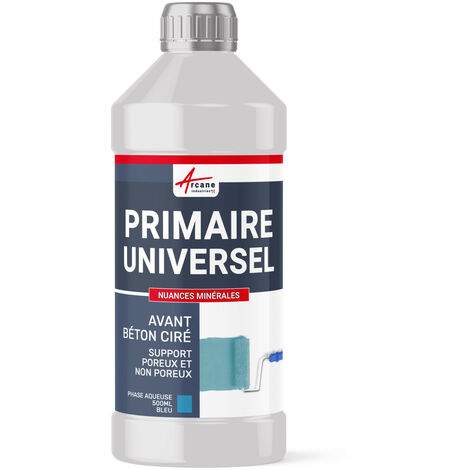 Arcane Industries – Primaire pour murs – Liquide bleu acrylique 500 ml – Adhérence sur supports poreux et non poreux – Application intérieure/extérieure