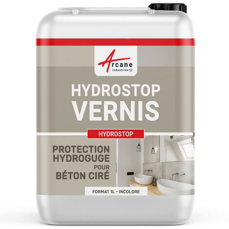 Cire, pour béton ciré, anti-tache, hydrofuge, imperméabilisant : Hydrostop - 1 L  - ARCANE INDUSTRIES