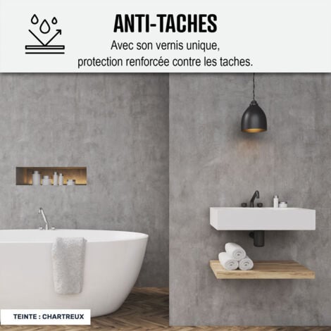 Béton ciré salle de bain douche italienne pièce d'eau KIT BETON CIRE SALLE DE BAINS - DOUCHE ITALIENNE - 2 m² (en 2 couches) Chinchilla Gris Beige - ARCANE INDUSTRIES