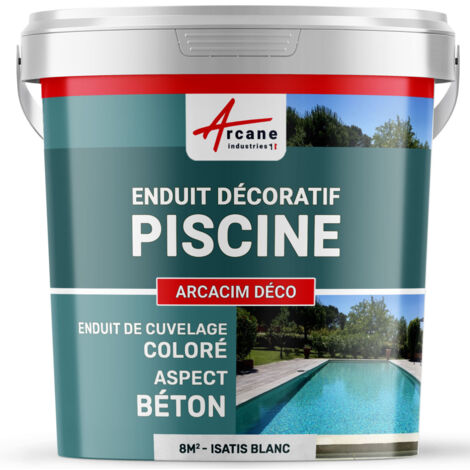 Décoration, piscine, enduit de cuvelage, finition béton ciré : Arcacim déco - 8 m² Isatis Blanc - ARCANE INDUSTRIES (1/3)