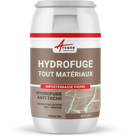 Arcane Industries – Imperméabilisant hydrofuge pour terrasse en pierre naturelle – 200 L – Protection anti-taches et gel – Application facile au rouleau