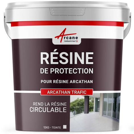 Résine de finition circulable, polyurethane, pour etancheite, toiture plate : Arcathan trafic - 12 kg Blanc - ARCANE INDUSTRIES