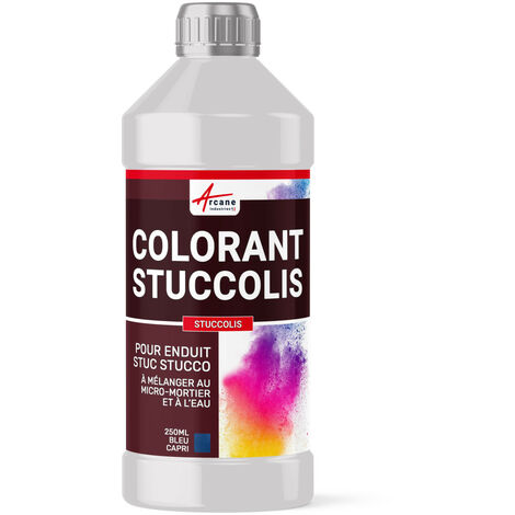Dose de colorant, pour enduit stuc, stucco, venitien colorant stuccolis - 250 ml Bleu Capri - ARCANE INDUSTRIES
